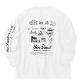 BEN DAVIS グラフィック長袖Tシャツ ホワイト