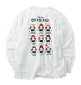 MOG MONSTERS オニギラス長袖Tシャツ ホワイト