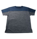 EL.FO DRYクルーネック切替半袖Tシャツ ネイビー×チャコール