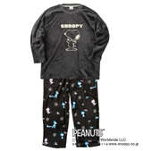 PEANUTS ふわもこスウェットセット ブラック