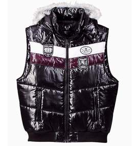 WILD LIFE シレ加工中綿ベスト ブラック