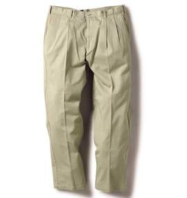  ツータックパンツ グリーンベージュ