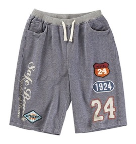 LIFE GUARD スウェットハーフパンツ ネイビー×オフホワイト