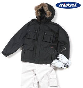 mistral スノボージャケット ブラック