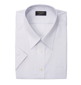 MANCHES レギュラーカラーシャツ(半袖) ライトグレー