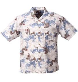 魁 龍柄シャツ(半袖) オフホワイト