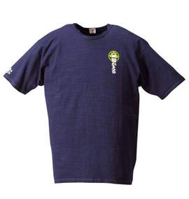 豊天 裁ち切りTシャツ半袖 ネイビー