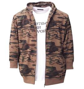 COLLINS パーカー+Tセット カーキ×ホワイト