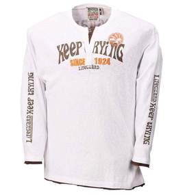 LIFE GUARD フェイクレイヤードTシャツ オフホワイト