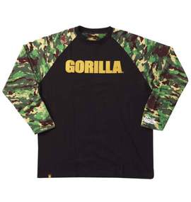 Gorilla ラグランTシャツ ブラック×グリーン系