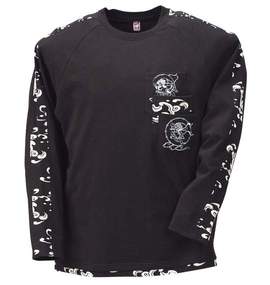 絡繰魂 ラグランTシャツ スミクロ