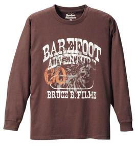 BAREFOOT ADVENTURE Tシャツ ブラウン