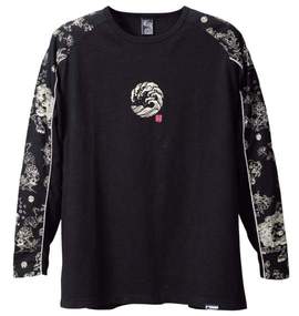 波乗達人 ラグランTシャツ ブラック