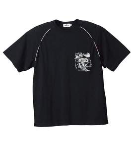 絡繰魂 ラグランTシャツ半袖 スミクロ
