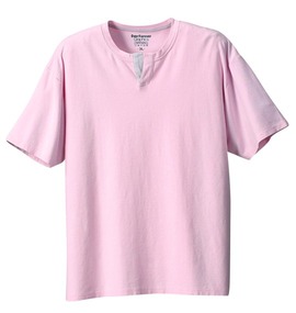 Over Forever 半袖キーネックTシャツ ピンク