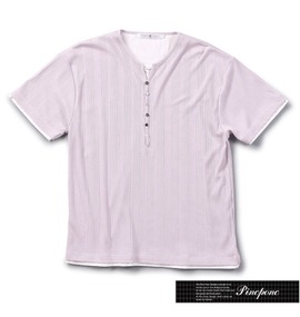 Pincponc ヘンリーTシャツ半袖 ラベンダー