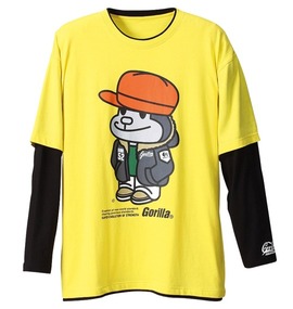 Gorilla Tシャツ イエロー×ブラック