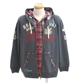 LIFE GUARD ジップパーカー チャコール