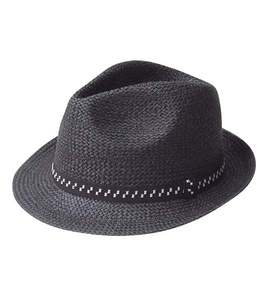  ストローハット ブラック