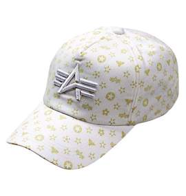 ALPHA INDUSTRIES モノグラムキャップ ホワイト