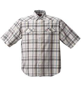 GRIND チェックシャツ(半袖) グレー系