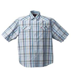 GRIND チェックシャツ(半袖) ネイビー系
