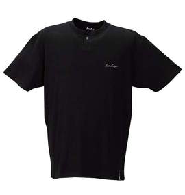SOUL ワッフルヘンリーTシャツ半袖 ブラック