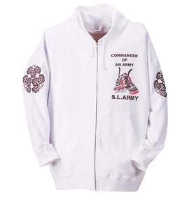 SAMURAI LABEL フルジップパーカートレーナー ホワイト