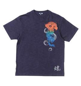 魂 Tシャツ(半袖) ネイビー