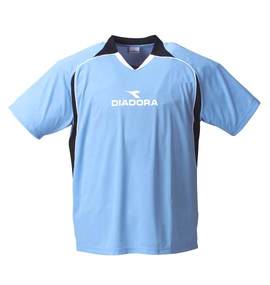 DIADORA プラクティスシャツ サックス×ネイビー