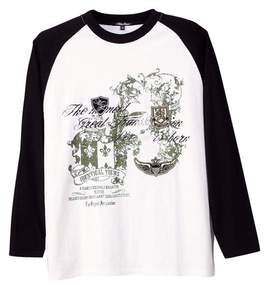 Mistletoe ラグランTシャツ ホワイト×ブラック