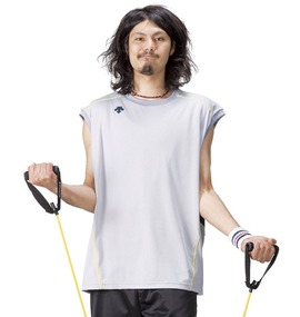 DESCENTE ノースリーブ シルバーグレー