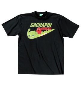GACHAPIN×MUKKU Tシャツ(半袖) ブラック