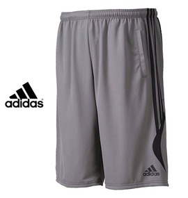 adidas メッシュハーフパンツ グレー