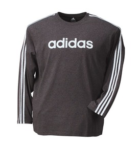 adidas リニアロゴTシャツ モクチャコール