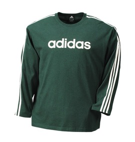 adidas リニアロゴTシャツ モクダークグリーン