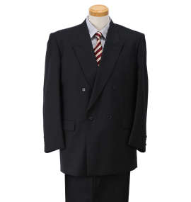  ダブル4ツ釦1ツ掛スーツ(2パンツ) ネイビー(530)