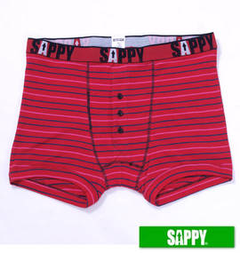 SAPPY ボーダーニットトランクス レッド系