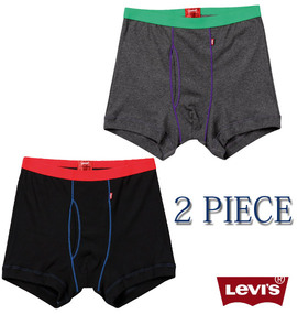Levi's 2Pボクサーパンツ チャコール杢×ブラック
