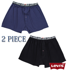 Levi's 2Pニットトランクス ネイビー×ブラック