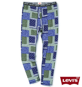 Levi's バンダナブロック柄タイツ ネイビー系