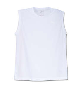 PUMA DRYメッシュスリーブレス ホワイト