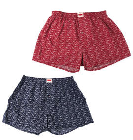 Levi's 2Pバンダナ柄トランクス レッド×ネイビー