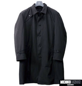 MICHIKO LONDON KOSHINO シングルトレンチコート ブラック