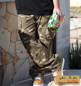 Mc.S.P カーゴパンツ カーキ系(カモフラ柄)