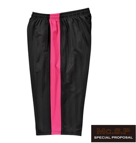 Mc.S.P ジャージ六分丈パンツ ブラック×ピンク