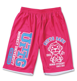 UITTG メッシュハーフパンツ ショッキングピンク
