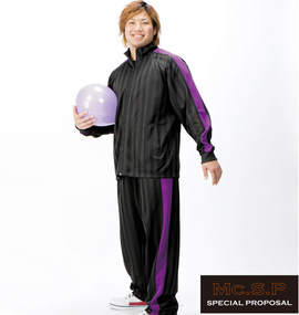 Mc.S.P 長袖ジャージセット チャコール×パープル