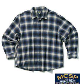 Mc.S.P チェックシャツ ブルー系