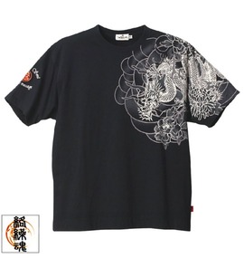 絡繰魂 和柄Tシャツ(半袖) スミクロ